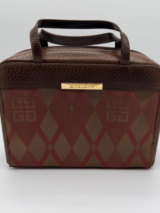 Givenchy Handbags - Givenchy Argyle Print Mini Travel Bag Handbag Accessories Toiletry Vintage
